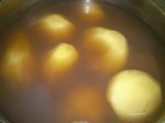 Patatas hervidas en caldo de pulpo